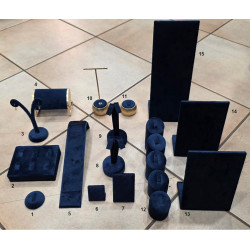 Espositori in velluto Blu