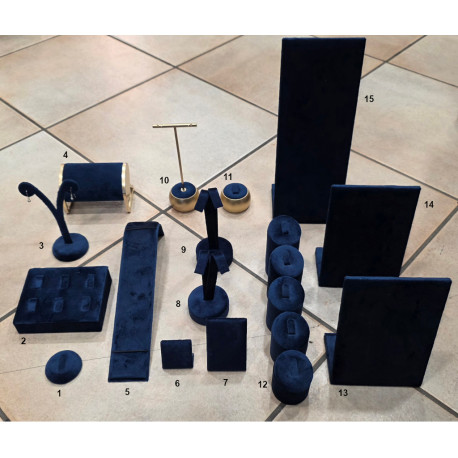 Espositori in velluto Blu